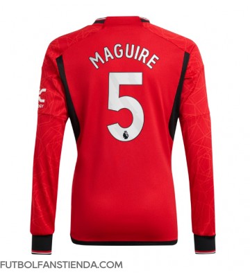 Manchester United Harry Maguire #5 Primera Equipación 2023-24 Manga Larga